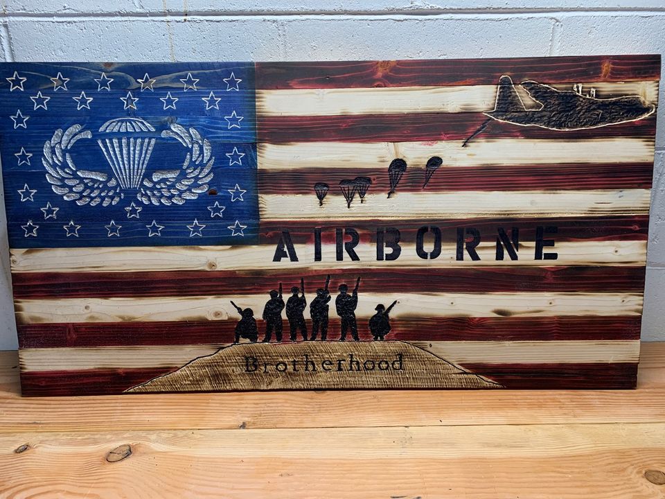 Airborne Brotherhood flag Airborne flags for sale Military pride flag Airborne unit banners Patriotic military flags Airborne division merchandise Paratrooper flag collection Airborne flag gifts Airborne veteran banner